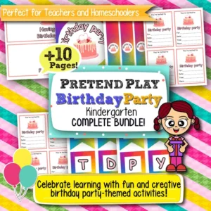 Pretend Play Kindergarten Worksheets – Birthday Party, 10+ Printable Pages for Fun Learning