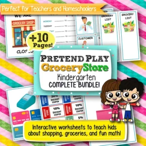 Pretend Play Kindergarten Worksheets – Grocery Store, 10+ Printable Pages for Fun and Learning