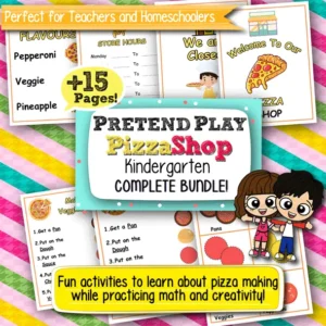 Pretend Play Kindergarten Worksheets – Pizza Shop, 15+ Printable Pages for Fun and Learning