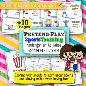 Pretend Play Kindergarten Worksheets – Sports Training, 10+ Printable Pages for Fun and Learning