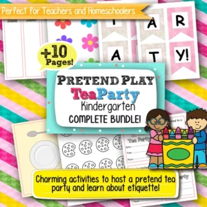 Pretend Play Kindergarten Worksheets – Tea Party, 10+ Printable Pages for Fun and Learning