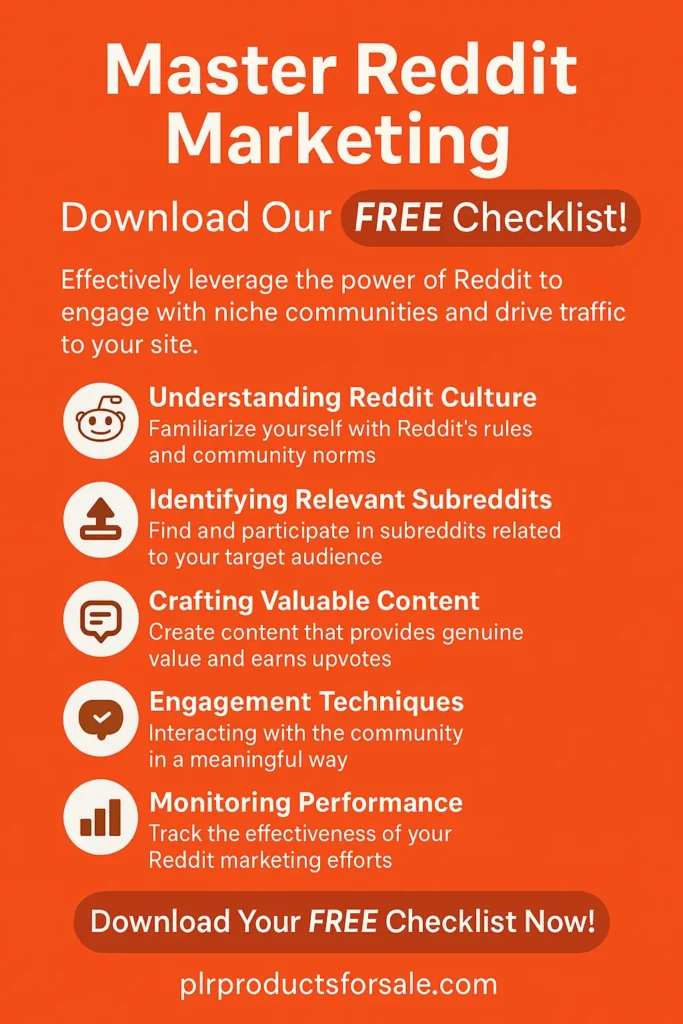 reddit marketing checklist free