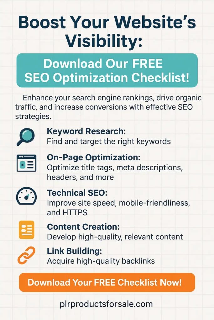seo optimization checklist free