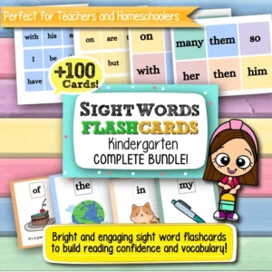 Sight Words Flashcards for Kindergarten – 100+ Printable Cards for Early Literacy and Word Recognition