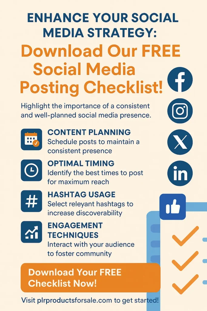 social media posting checklist free
