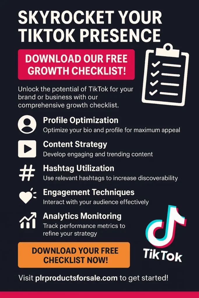 tiktok growth checklist free