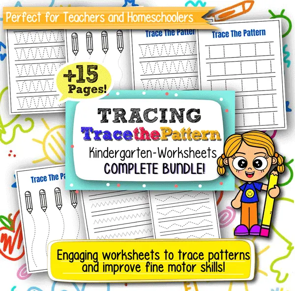 Trace the Pattern Worksheets for Kindergarten – 15+ Printable Pages for Pre-Writing and Fine Motor Skill Development