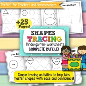 Trace the Shape Worksheets for Kindergarten – 25+ Printable Pages for Early Learning and Fine Motor Development