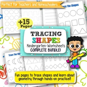 Tracing Shapes Worksheets for Kindergarten – 15+ Printable Pages for Handwriting Practice and Shape Recognition