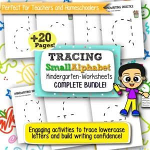 Tracing Small Alphabet Worksheets for Kindergarten – 20+ Printable Pages for Handwriting Practice and Letter Recognition