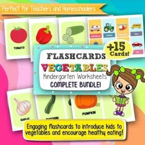 Vegetables Flashcards for Kindergarten – 15+ Printable Cards for Early Learning and Vocabulary Building