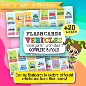 Vehicles Flashcards for Kindergarten – 20+ Printable Cards for Early Learning and Transportation Recognition