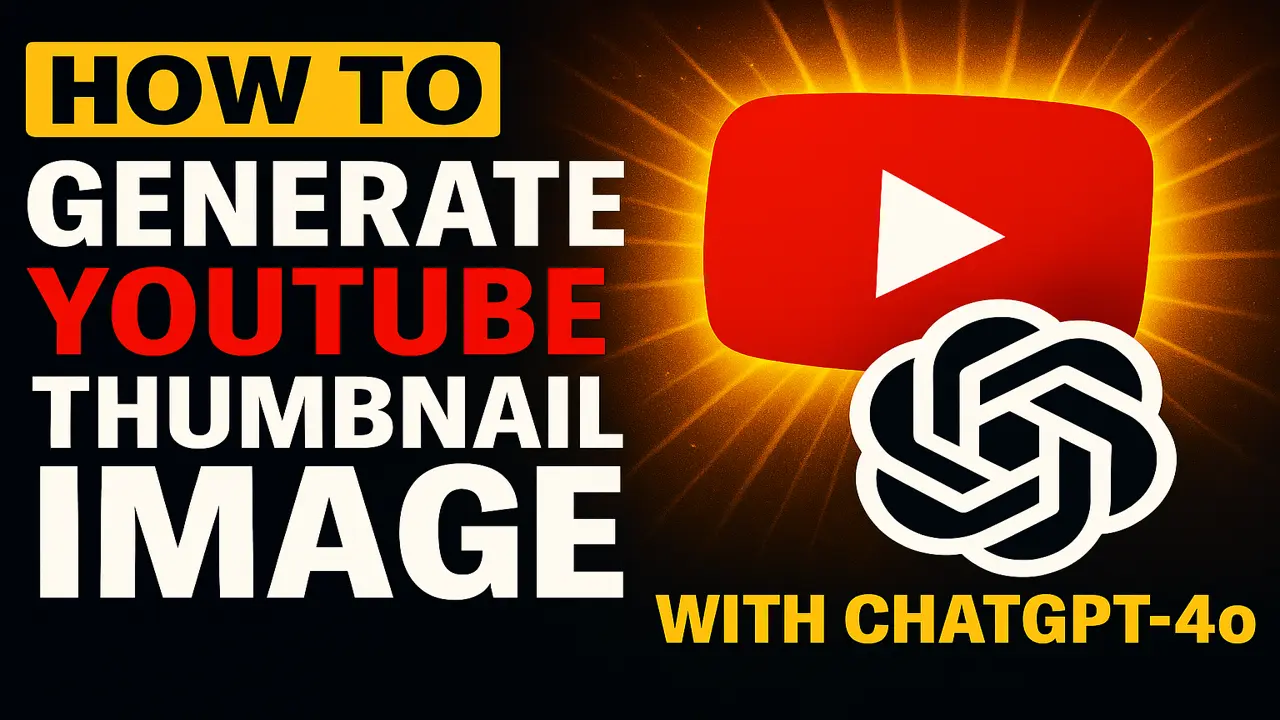 How To Generate YouTube Thumbnail Image With ChatGPT 4o Image Generator