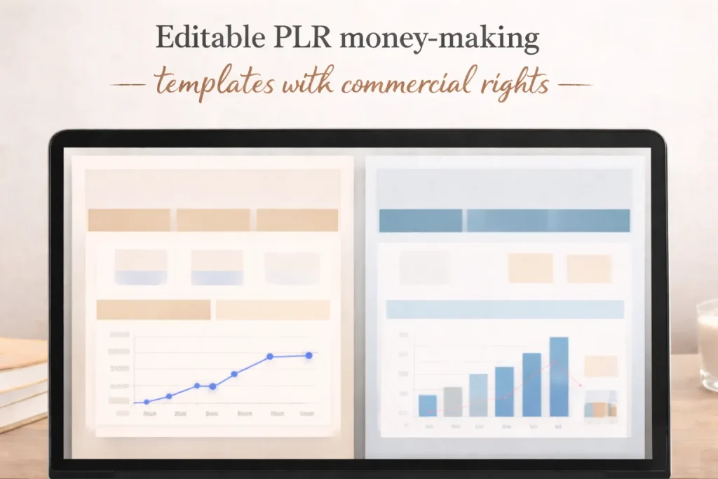 Editable PLR money-making templates with commercial rights