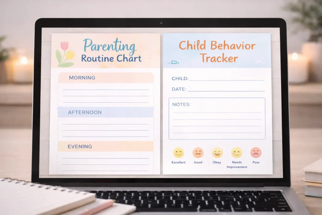 Editable PLR parenting worksheets and planners