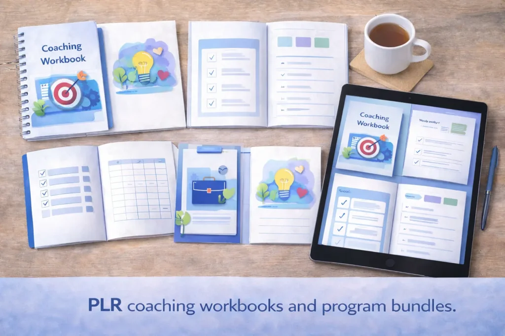 PLR coaching workbooks and program bundles