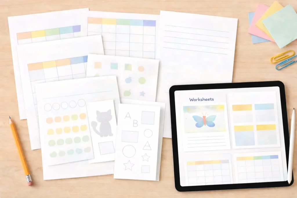 PLR education worksheets and teacher planner bundles