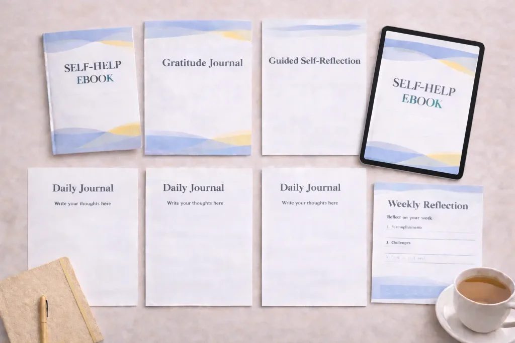 PLR self-help planners and worksheet bundles