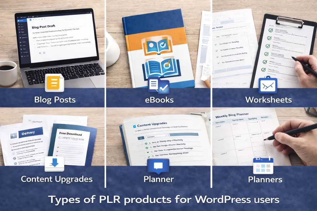 Types of PLR products for WordPress users