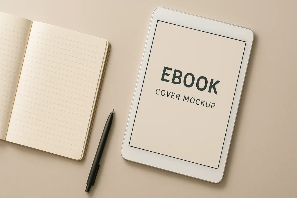 best plr ebooks featured image tablet ebook mockup on clean minimalist desk