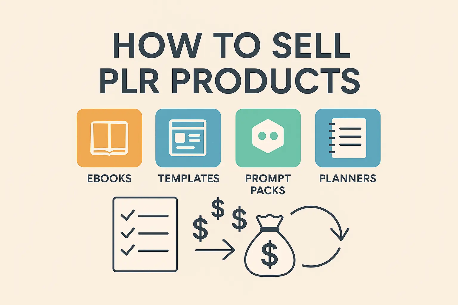 how to sell plr products for beginners