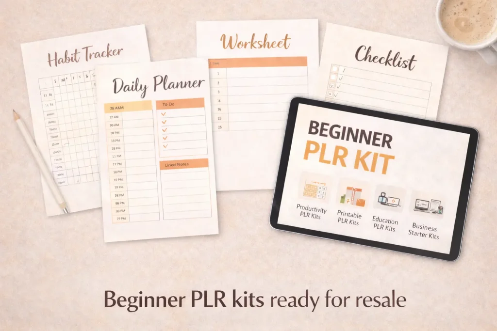 Beginner PLR kits ready for resale