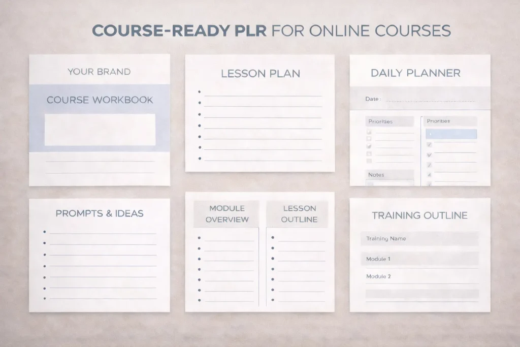 Best types of PLR for creating online courses