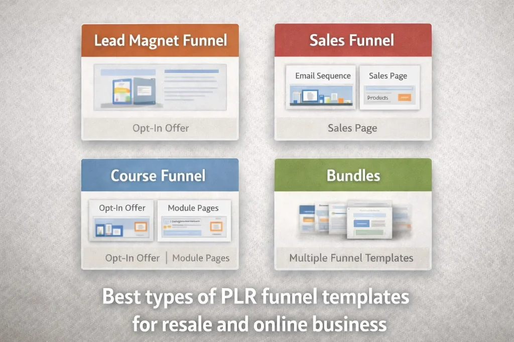 Best types of PLR funnel templates for resale and online business