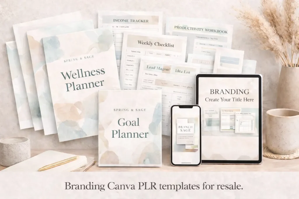 Branding Canva PLR templates for resale