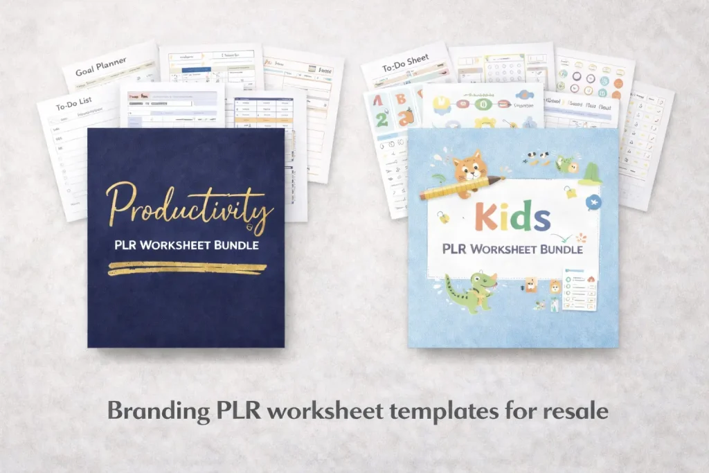 Branding PLR worksheet templates for resale