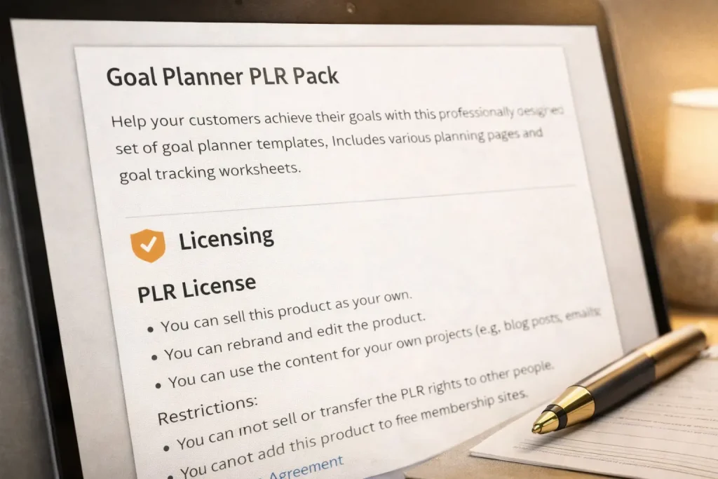 Clear licensing on a trusted PLR website