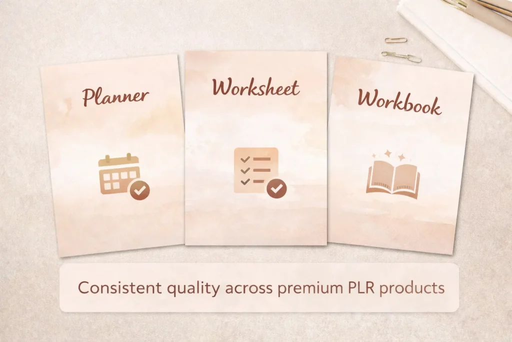 Consistent quality across premium PLR products