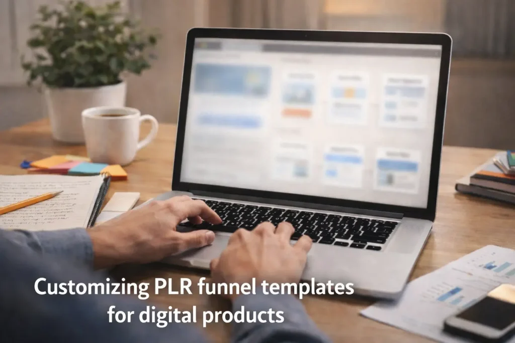 Customizing PLR funnel templates for digital products