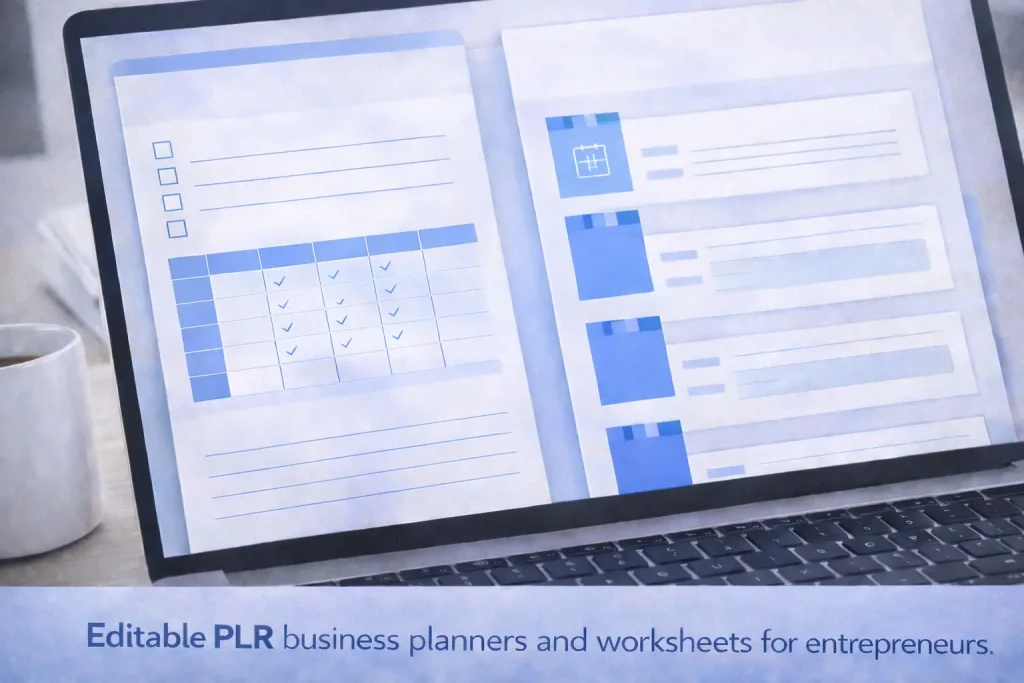 Editable PLR business planners and worksheets for entrepreneurs