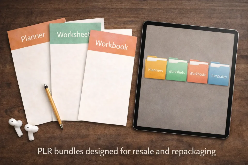 PLR bundles designed for resale and repackaging