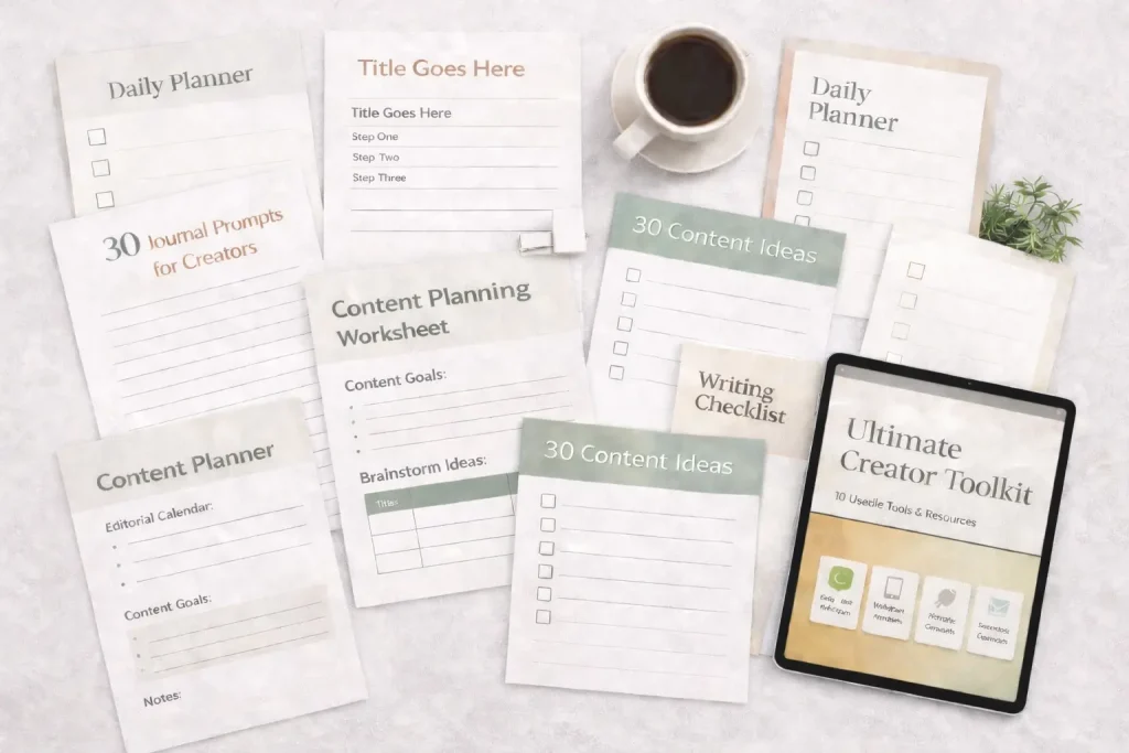 PLR content creator bundles and planning tools
