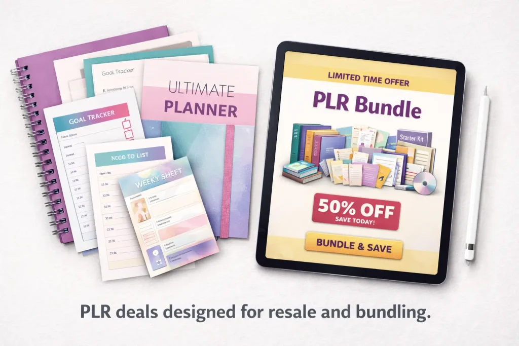 PLR deals designed for resale and bundling