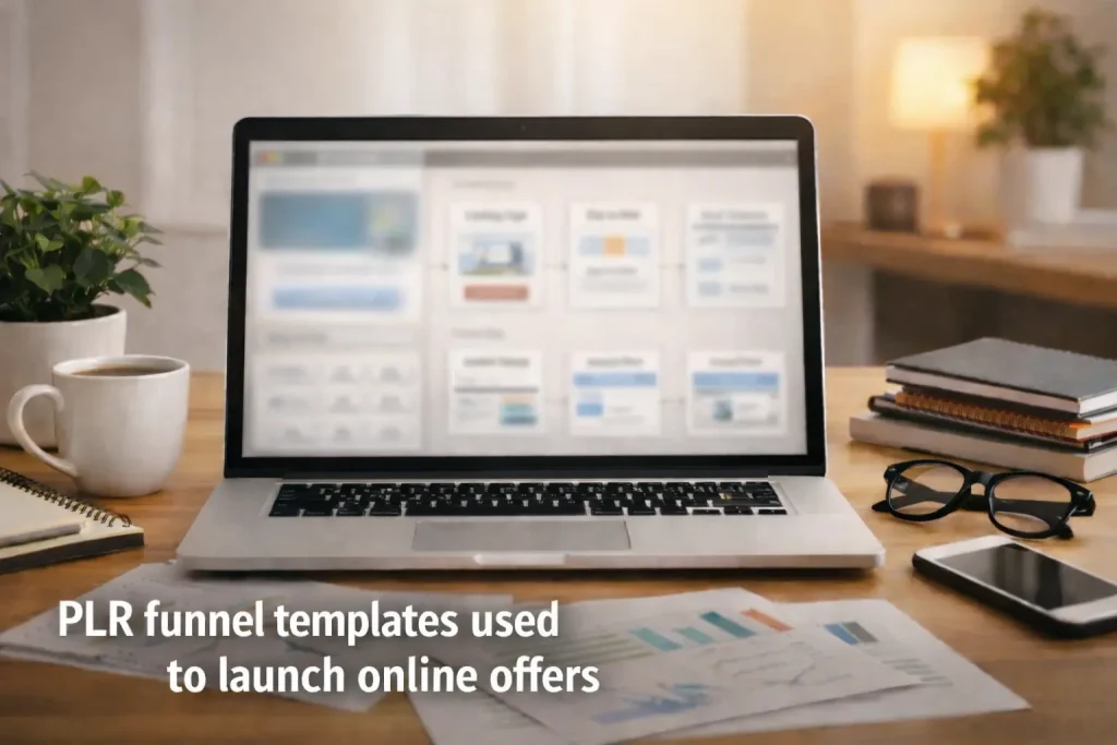 PLR funnel templates used to launch online offers