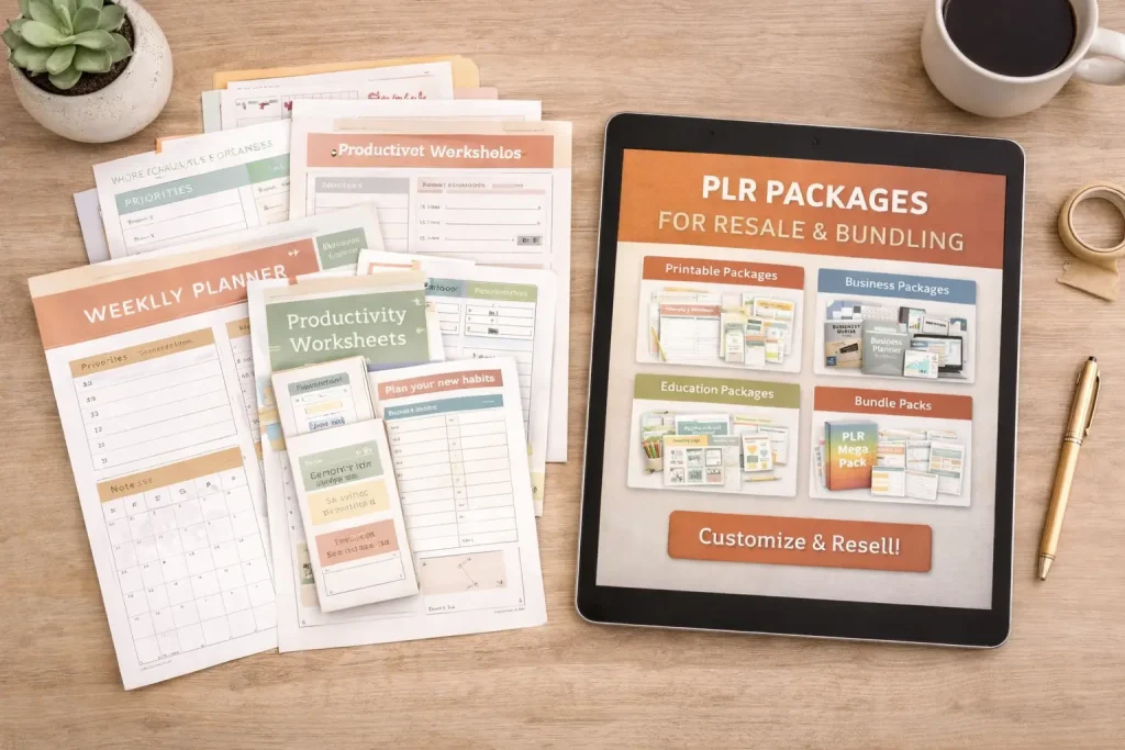 PLR packages designed for resale and bundling