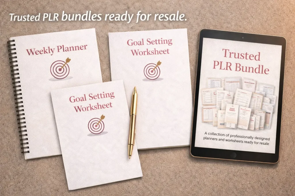 Trusted PLR bundles ready for resale