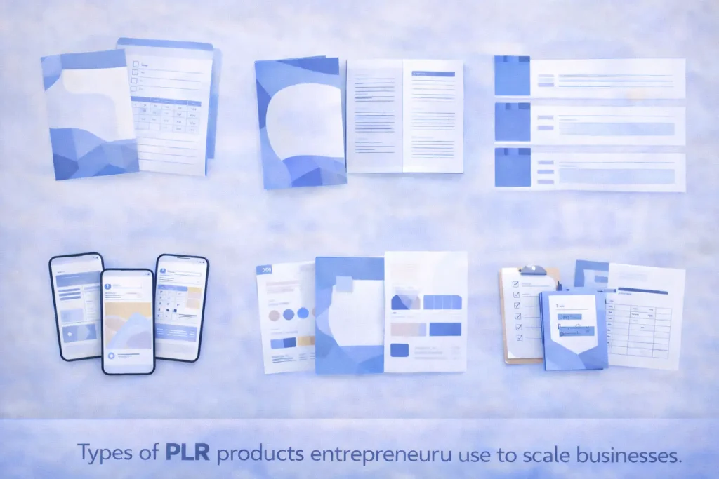 Types of PLR products entrepreneurs use to scale businesses