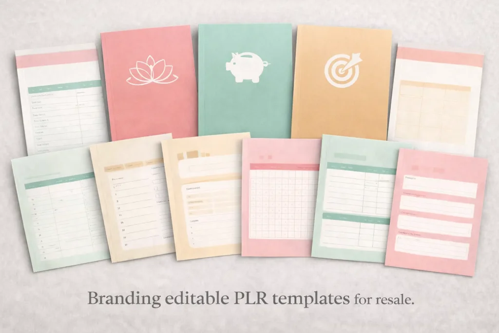 Branding editable PLR templates for resale