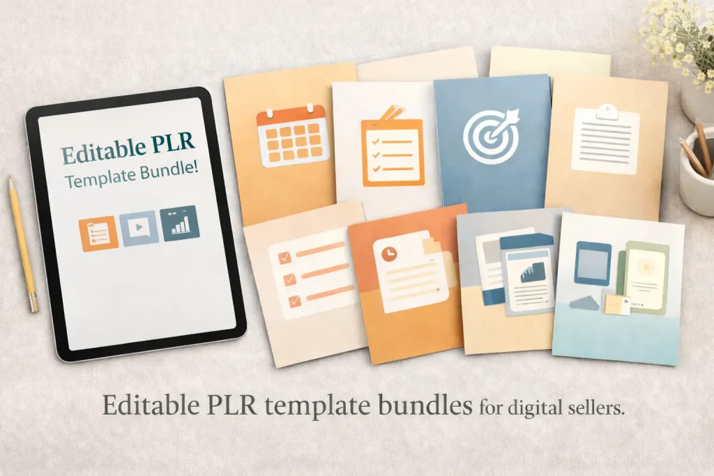 Editable PLR template bundles for digital sellers