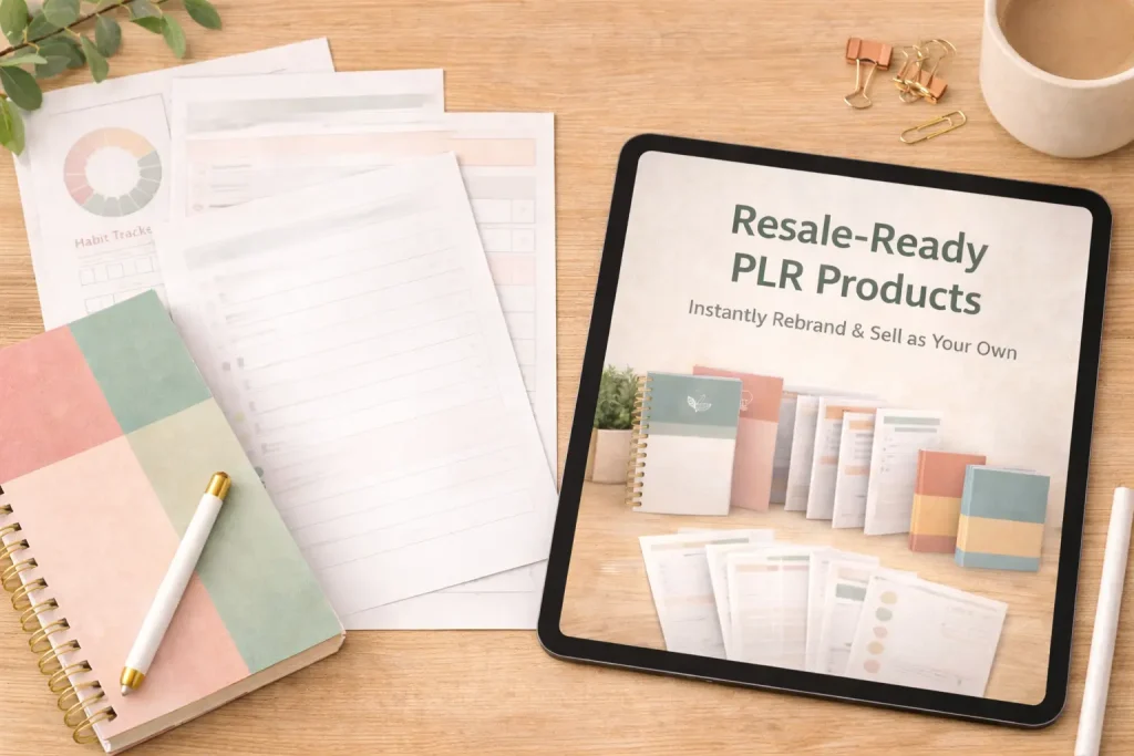 PLR products ready for resale with full rights