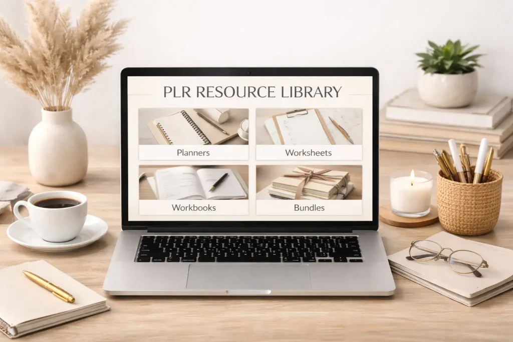 Premium PLR resources organized for digital sellers
