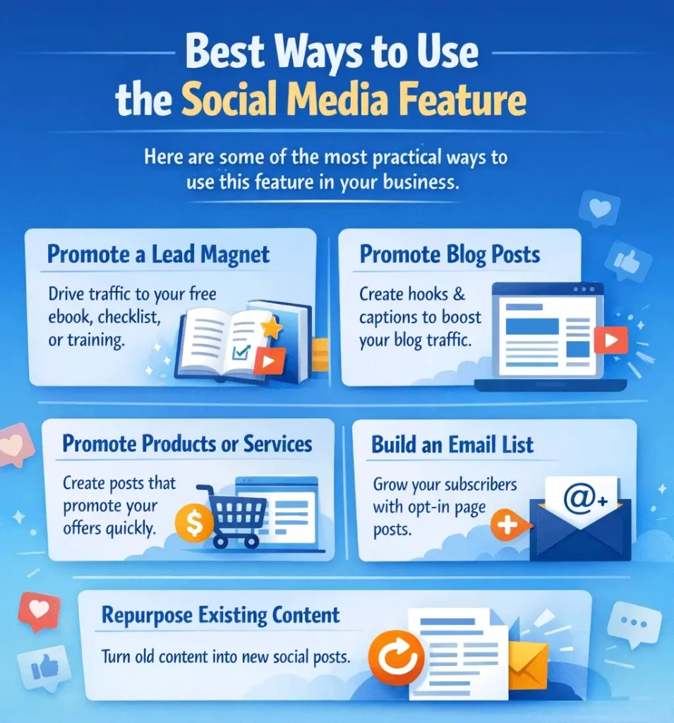 Best Ways to Use the Social Media Feature