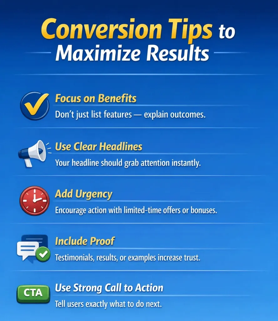 Conversion tips for maximum impact