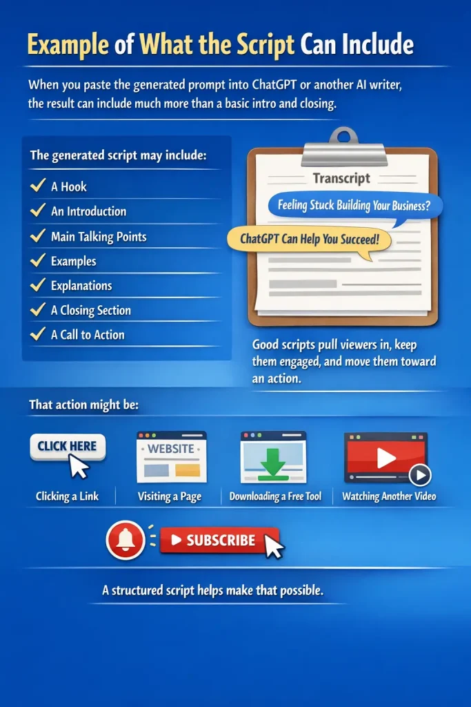 Example of What the Script Can Include