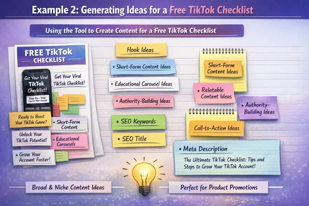 Generating Ideas for a Free TikTok Checklist