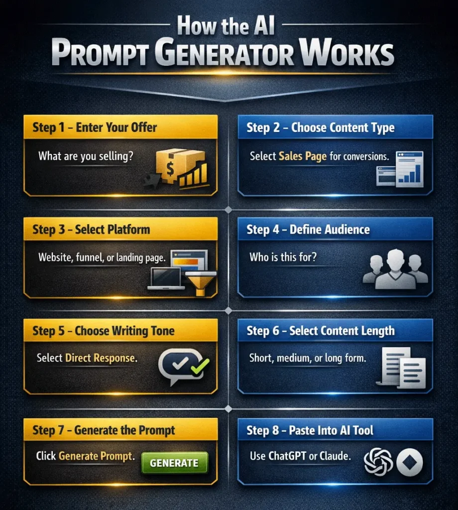 How The Free AI Prompt Generator Tool Works
